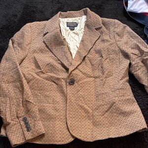 Pendleton Tan Patterned Blazer Petite size 14